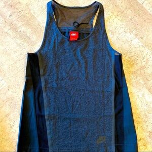 Nike Womens Bonded Tank Top Size XS Heather Black on Black 726023 032